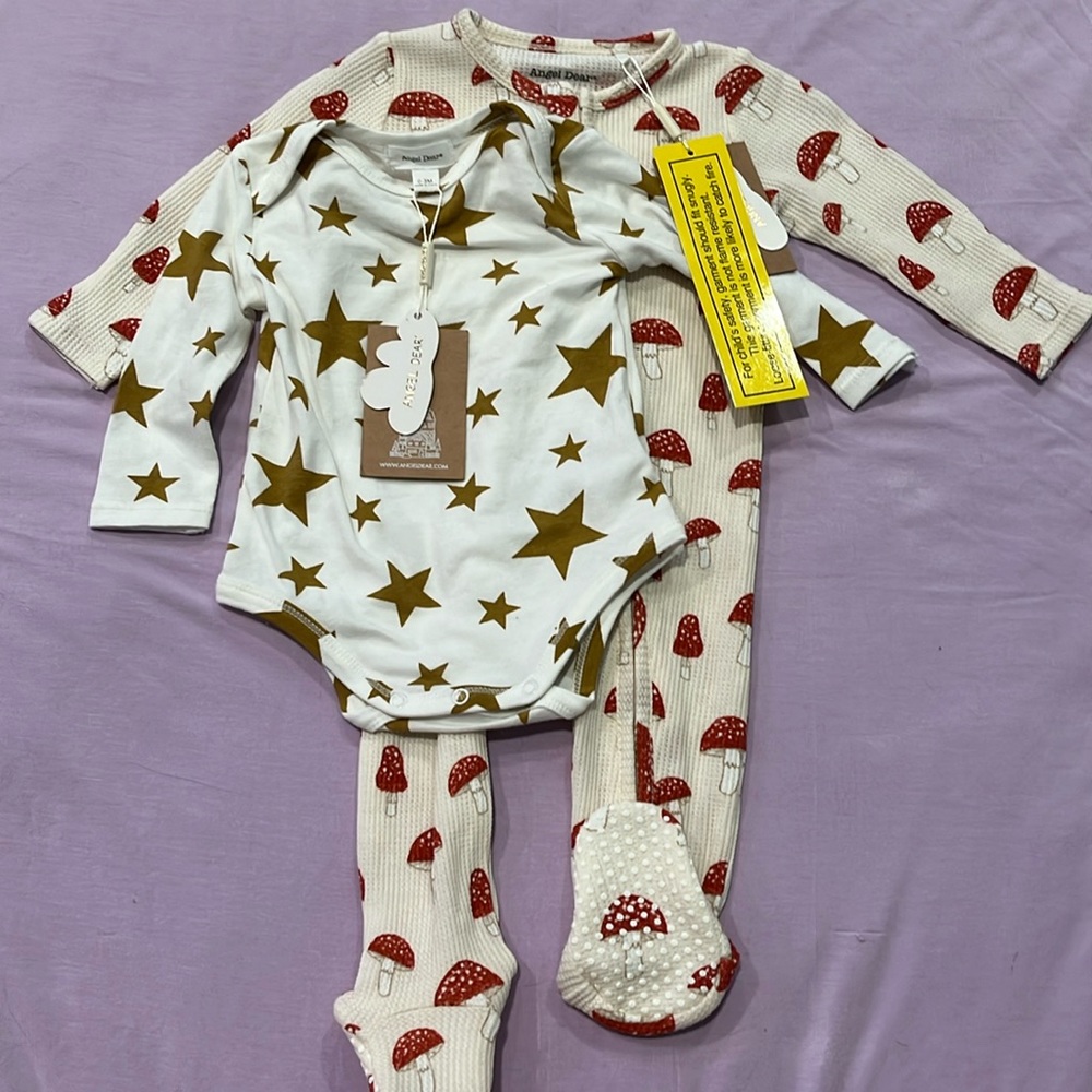 NWT Angel dear footie and onesie